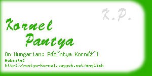 kornel pantya business card